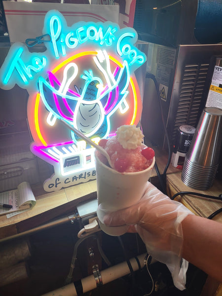 PIGEON COOP SNOWCONE and Rolled Ice cream is Open @ The Pigeon's Coop of Carlsbad, NM