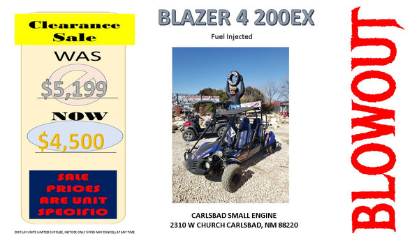 Blazer4 200EX EFI 4 seater Trail Master Go Kart